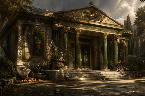 Cabin 19 at Camp Half-Blood inspired by Tyche and fortune symbolism