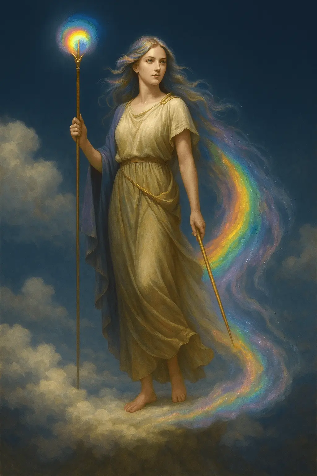 Iris, Goddess of the Rainbow - A goddess with colorful wings